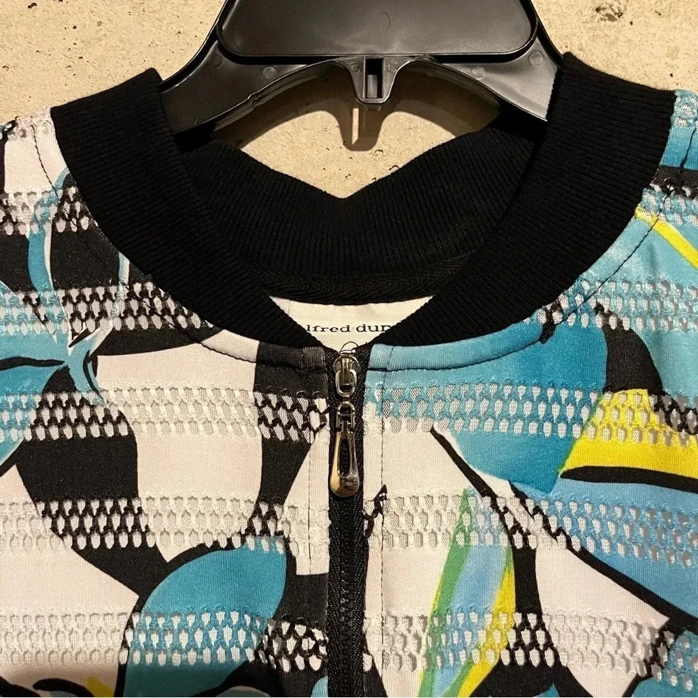 NWT Alfred Dunner Womens 18W Play Date Jacket Hawaiian Floral Tropical Zip Front - Picture 3 of 9